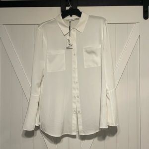 Calvin Klein Modern Essentials Blouse - White